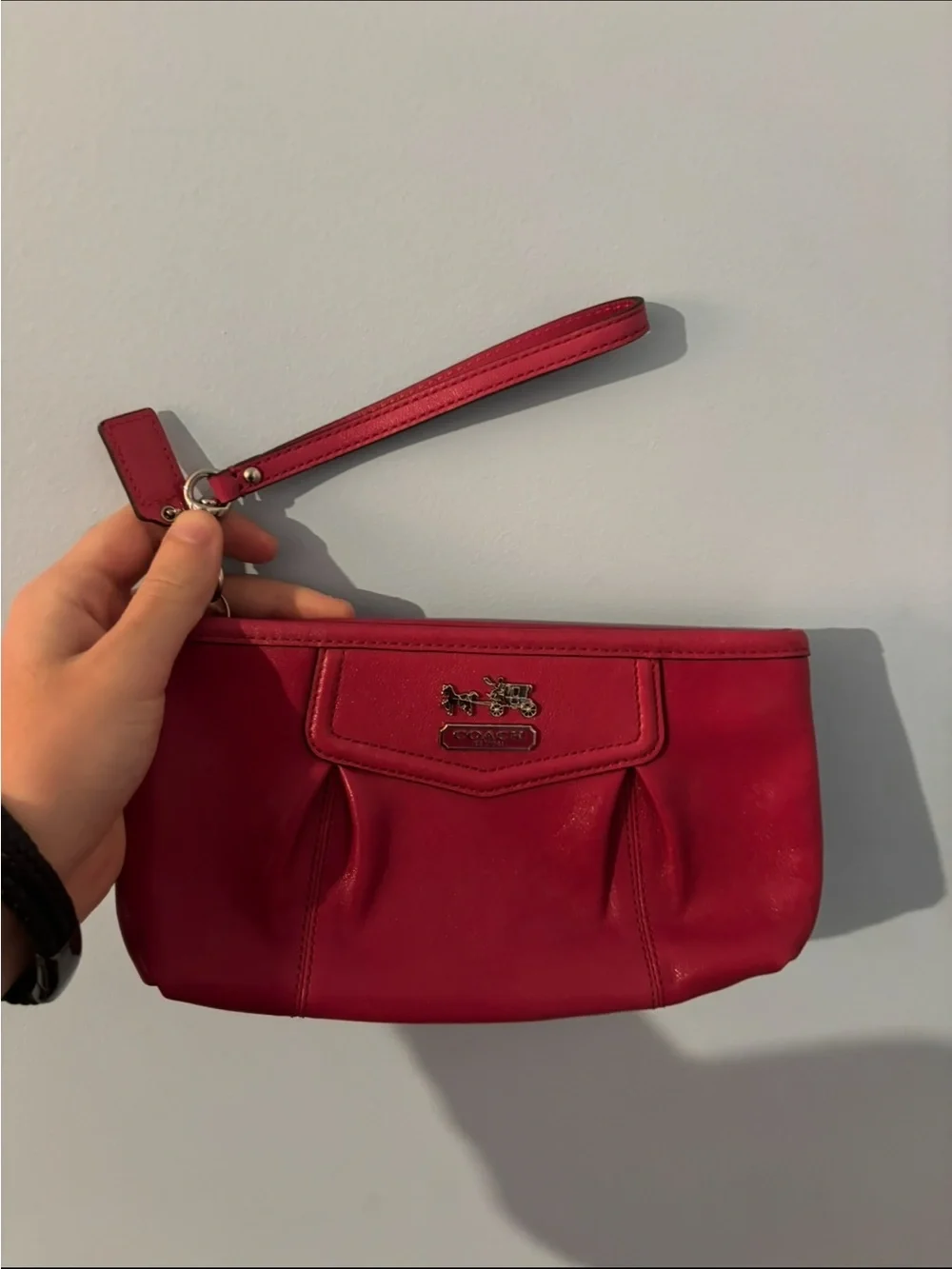 Coach Pink Wristlet Clutch